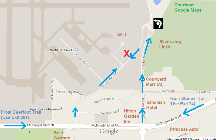current map to Bowling Depot